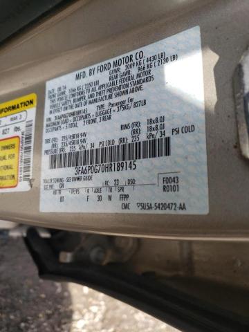 Photo 10 from auction – 2017 FORD FUSION S with VIN 3FA6P0G70HR189145