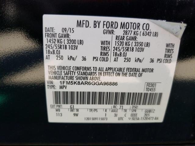 Photo 10 from auction – 2016 FORD EXPLORER P with VIN 1FM5K8AR6GGA96886