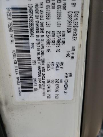 Foto 10 de la subasta – 2003 DODGE GRAND CARA con VIN 1D4GP24383B290946