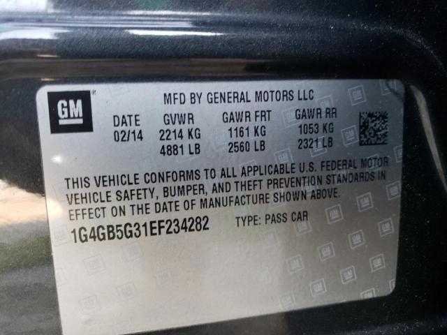Photo 10 from auction – 2014 BUICK LACROSSE with VIN 1G4GB5G31EF234282