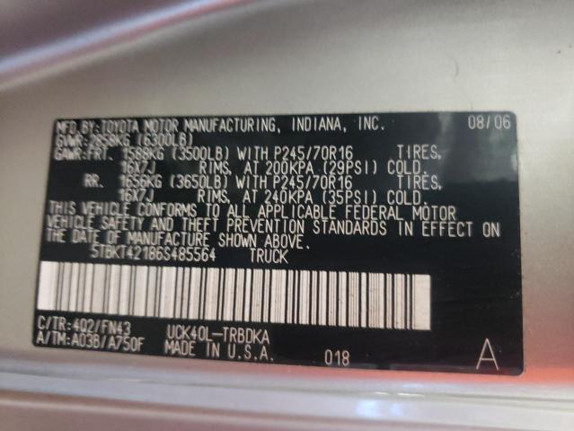 Photo 10 from auction – 2006 TOYOTA TUNDRA with VIN 5TBKT42186S485564