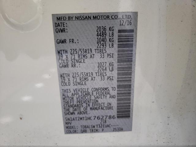 Photo 10 from auction – 2017 NISSAN ROGUE S with VIN 5N1AT2MT1HC762786