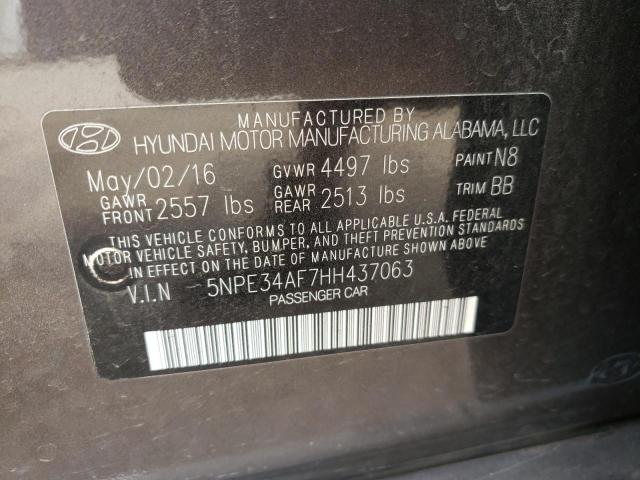 Photo 10 from auction – 2017 HYUNDAI SONATA SPO with VIN 5NPE34AF7HH437063