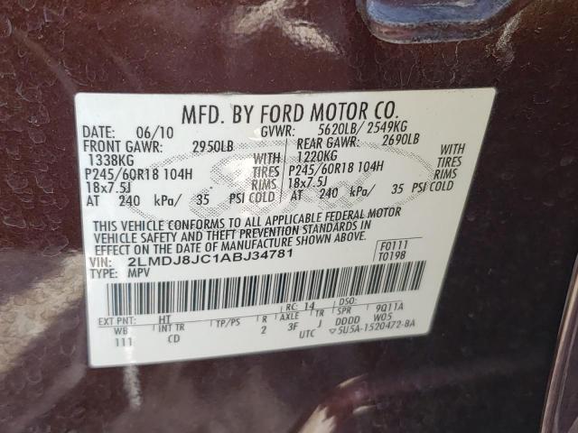 Photo 10 from auction – 2010 LINCOLN MKX with VIN 2LMDJ8JC1ABJ34781