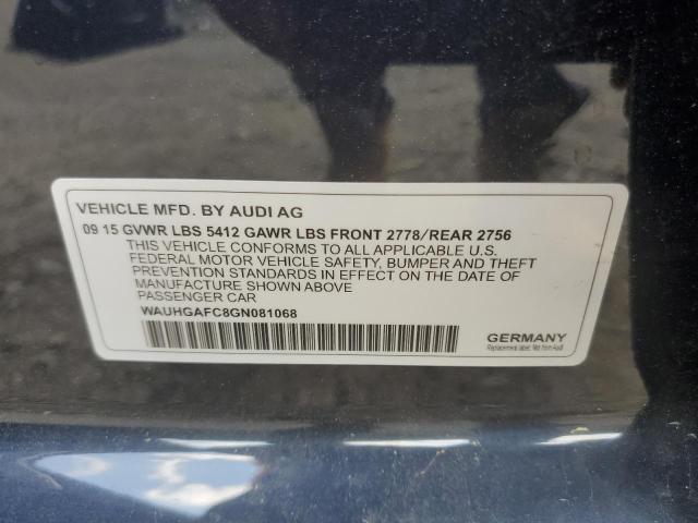 Photo 10 from auction – 2016 AUDI A6 PRESTIG with VIN WAUHGAFC8GN081068