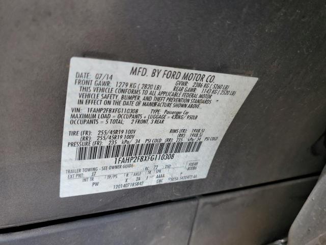 Photo 10 from auction – 2015 FORD TAURUS LIM with VIN 1FAHP2F8XFG110308