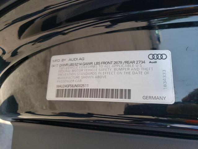 Photo 10 from auction – 2018 AUDI S5 PRESTIG with VIN WAU24GF58JN002511