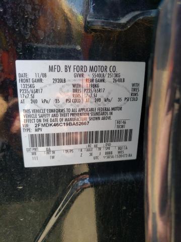 Photo 10 from auction – 2009 FORD EDGE SE with VIN 2FMDK46C19BA52667
