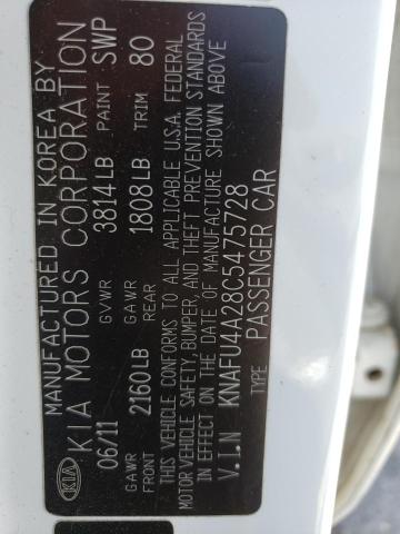 Photo 10 from auction – 2012 KIA FORTE EX with VIN KNAFU4A28C5475728