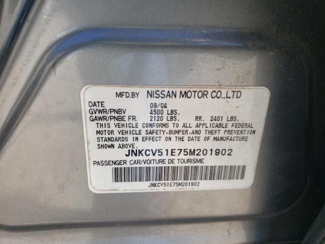Photo 10 from auction – 2005 INFINITI G35 with VIN JNKCV51E75M201902