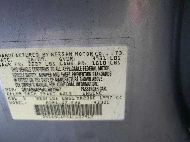 Photo 10 from auction – 2010 NISSAN SENTRA 2.0 with VIN 3N1AB6AP5AL607967