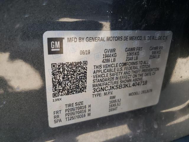 Photo 10 from auction – 2019 CHEVROLET TRAX LS with VIN 3GNCJKSB3KL404718