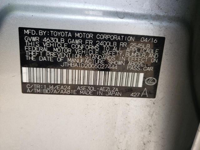 Photo 10 from auction – 2016 LEXUS IS 200T with VIN JTHBA1D20G5027444