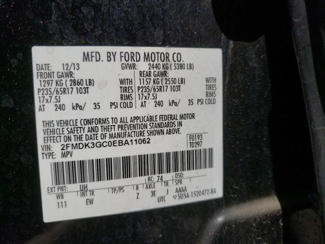 Photo 10 from auction – 2014 FORD EDGE SE with VIN 2FMDK3GC0EBA11062
