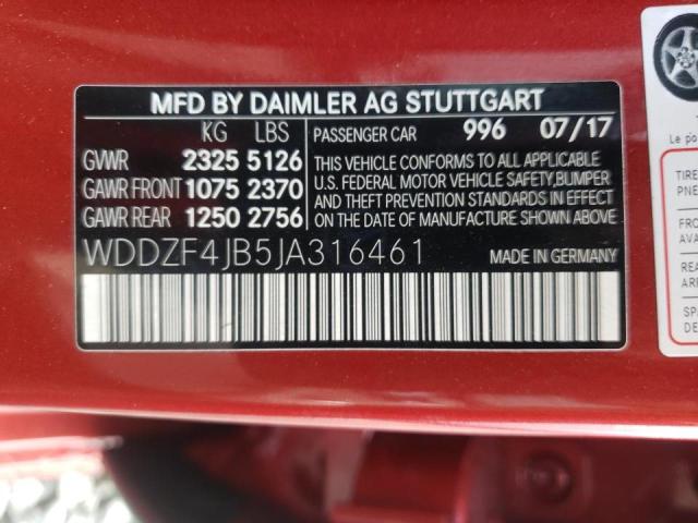 Photo 10 from auction – 2018 MERCEDES-BENZ E 300 with VIN WDDZF4JB5JA316461
