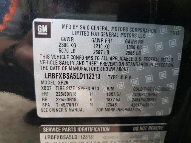 Photo 10 from auction – 2020 BUICK ENVISION P with VIN LRBFXBSA5LD112313