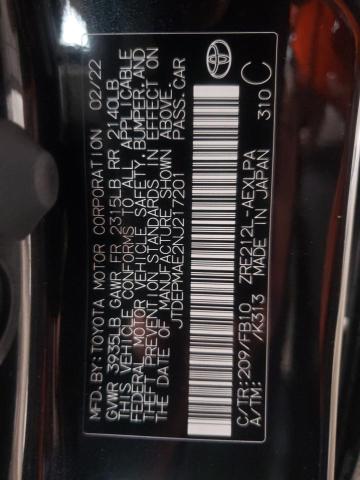 Photo 10 from auction – 2022 TOYOTA COROLLA LE with VIN JTDEPMAE2NJ217201