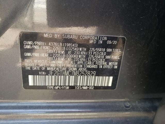 Photo 10 from auction – 2021 SUBARU CROSSTREK with VIN JF2GTHMC7M8252829