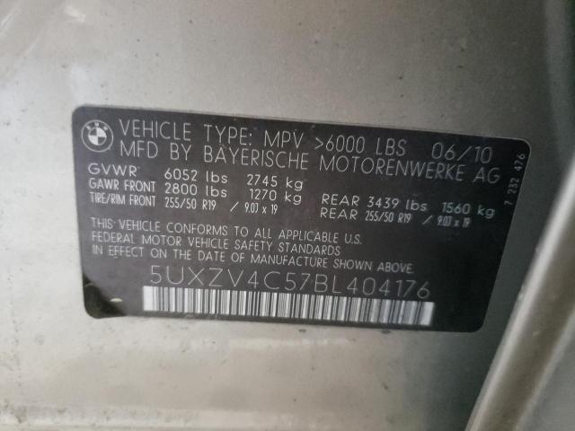 Photo 10 from auction – 2011 BMW X5 XDRIVE3 with VIN 5UXZV4C57BL404176