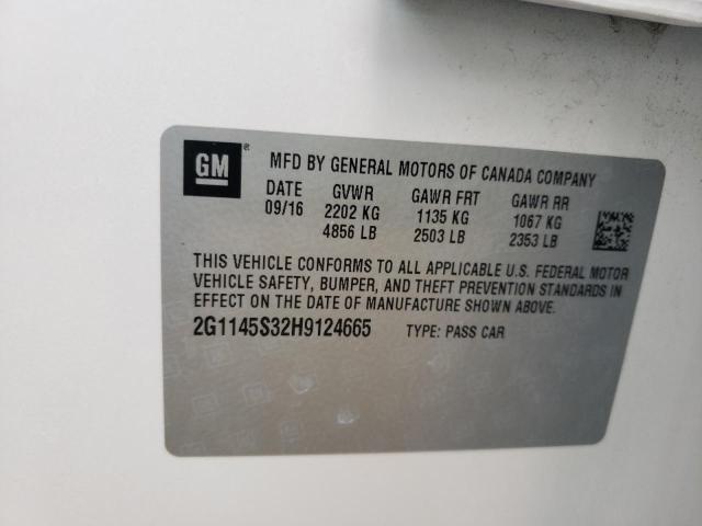 Photo 10 from auction – 2017 CHEVROLET IMPALA PRE with VIN 2G1145S32H9124665