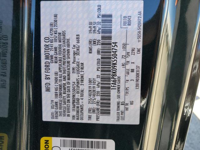 Photo 10 from auction – 2019 FORD MUSTANG BU with VIN 1FA6P8K09K5504754