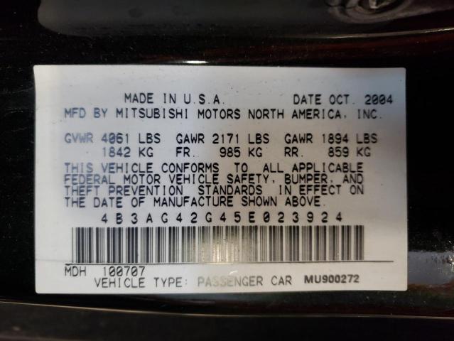 Photo 10 from auction – 2005 DODGE STRATUS SX with VIN 4B3AG42G45E023924