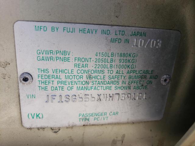 صورة رقم 10 من المزاد - 2004 SUBARU FORESTER 2 مع VIN JF1SG656X4H739121
