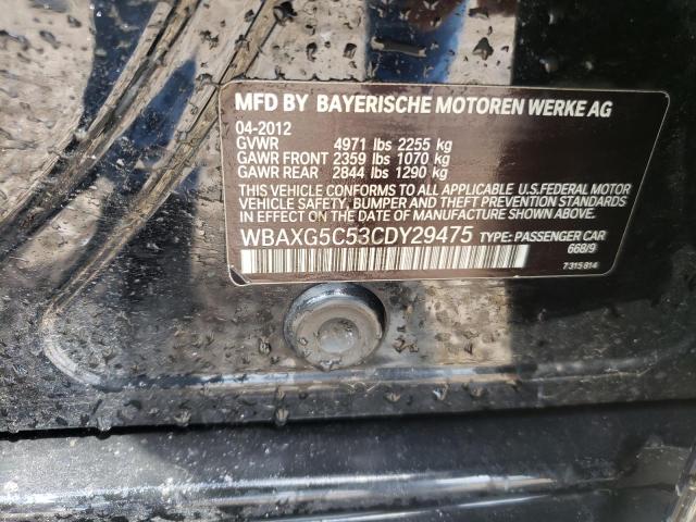 Photo 10 from auction – 2012 BMW 528 I with VIN WBAXG5C53CDY29475