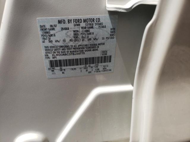 Photo 10 from auction – 2007 LINCOLN MKX with VIN 2LMDU68C37BJ34775