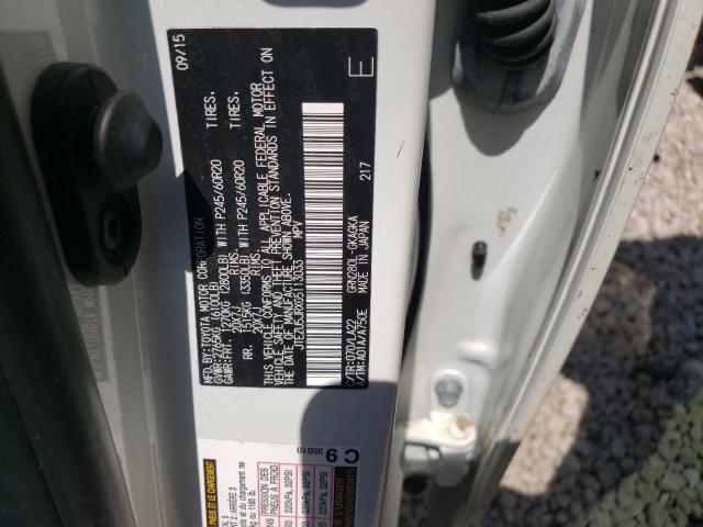 Photo 10 from auction – 2016 TOYOTA 4RUNNER SR with VIN JTEZU5JRXG5113033