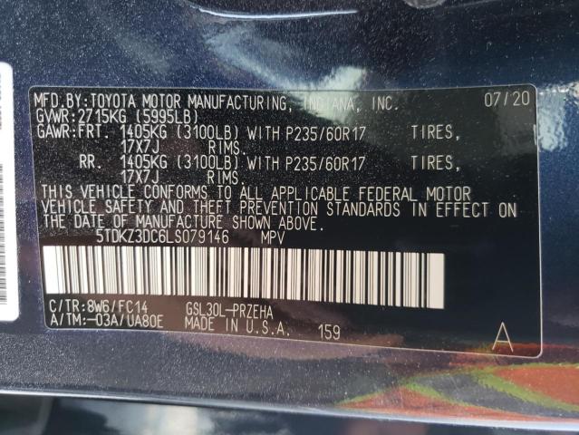 Photo 10 from auction – 2020 TOYOTA SIENNA LE with VIN 5TDKZ3DC6LS079146