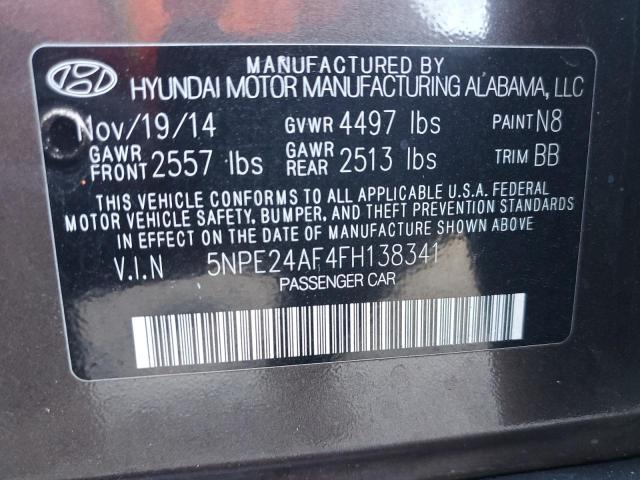 Photo 10 from auction – 2015 HYUNDAI SONATA SE with VIN 5NPE24AF4FH138341