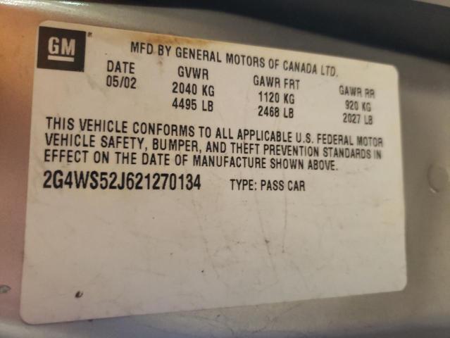 Photo 10 from auction – 2002 BUICK CENTURY CU with VIN 2G4WS52J621270134