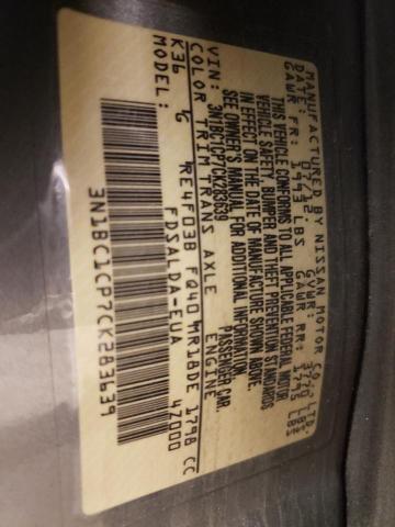 Photo 10 from auction – 2012 NISSAN VERSA S with VIN 3N1BC1CP7CK283639