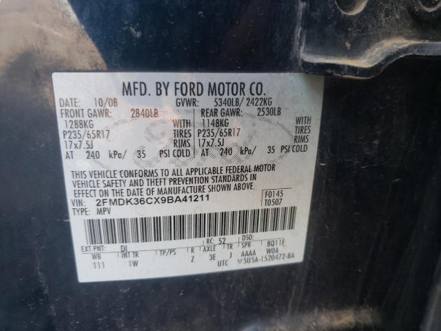 Photo 10 from auction – 2009 FORD EDGE SE with VIN 2FMDK36CX9BA41211