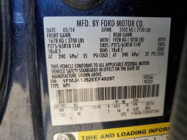 Photo 10 from auction – 2014 FORD EXPEDITION with VIN 1FMJK1J52EEF49297