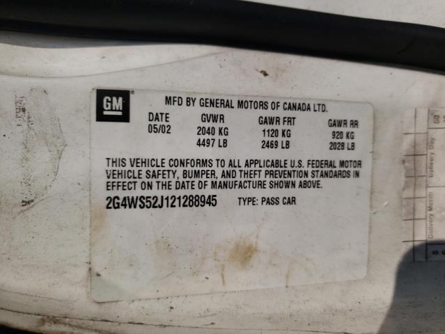 Photo 10 from auction – 2002 BUICK CENTURY CU with VIN 2G4WS52J121288945