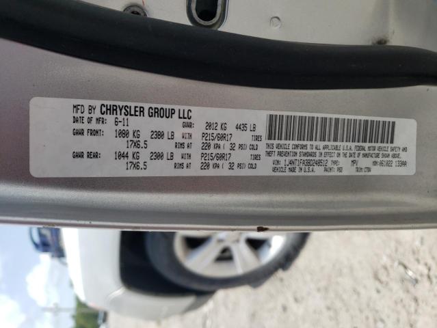 Photo 10 from auction – 2011 JEEP COMPASS SP with VIN 1J4NT1FA3BD248512