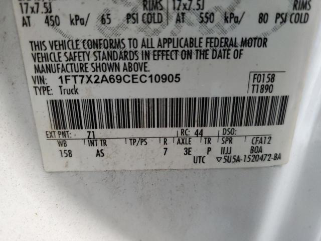 Photo 10 from auction – 2012 FORD F250 SUPER with VIN 1FT7X2A69CEC10905