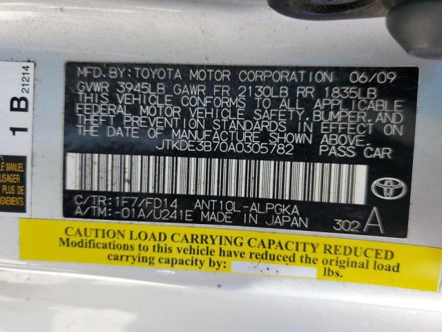 Photo 10 from auction – 2010 TOYOTA SCION TC with VIN JTKDE3B70A0305782