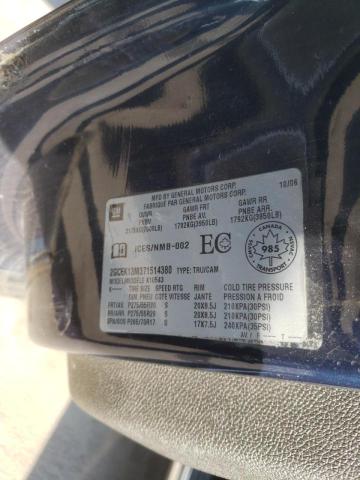 Photo 10 from auction – 2007 CHEVROLET SILVERADO with VIN 2GCEK13M371514380