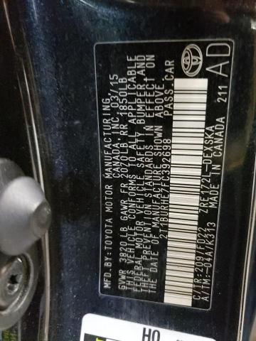 Photo 10 from auction – 2015 TOYOTA COROLLA L with VIN 2T1BURHE7FC392698