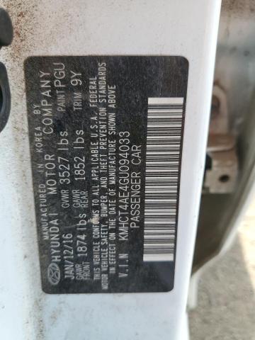 Photo 10 from auction – 2016 HYUNDAI ACCENT SE with VIN KMHCT4AE4GU094033