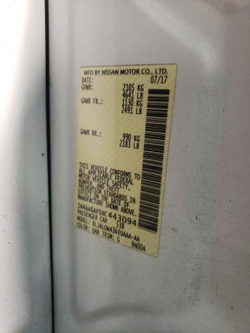 Photo 10 from auction – 2017 NISSAN MAXIMA 3.5 with VIN 1N4AA6AP1HC443094