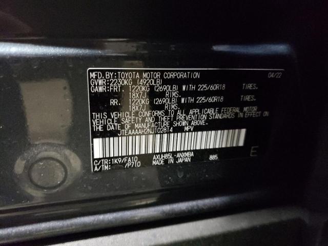 Photo 10 from auction – 2022 TOYOTA VENZA LE with VIN JTEAAAAH2NJ102814