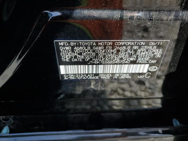 Photo 10 from auction – 2011 LEXUS ES 350 with VIN JTHBK1EG6B2457240