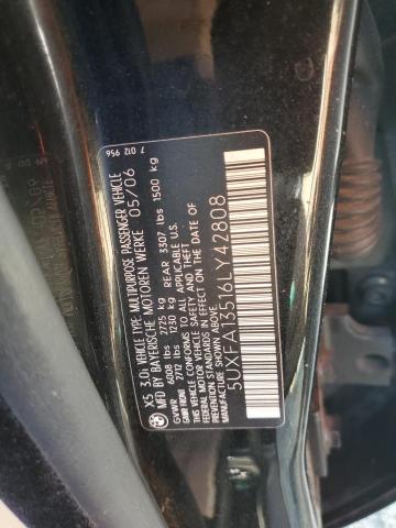 Photo 10 from auction – 2006 BMW X5 3.0I with VIN 5UXFA13516LY42808