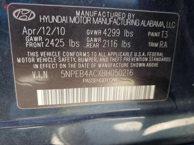 Photo 10 from auction – 2011 HYUNDAI SONATA GLS with VIN 5NPEB4ACXBH050216