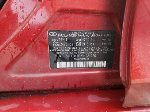 Photo 10 from auction – 2011 HYUNDAI SONATA GLS with VIN 5NPEB4AC2BH284236