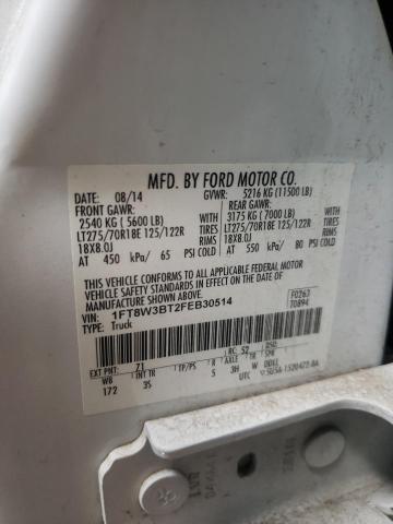 Photo 10 from auction – 2015 FORD F350 SUPER with VIN 1FT8W3BT2FEB30514
